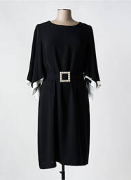 Rochie midi mâneci 3/4 mâneci 3/4 negru SONIA K femme