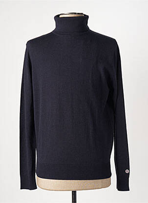 Pulover cu guler înalt albastru SERGE BLANCO bărbat