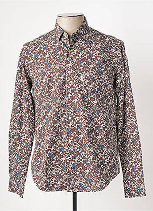 Cămașă cu mâneci lungi maro SERGE BLANCO bărbat