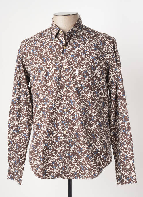 Cămașă cu mâneci lungi maro SERGE BLANCO bărbat