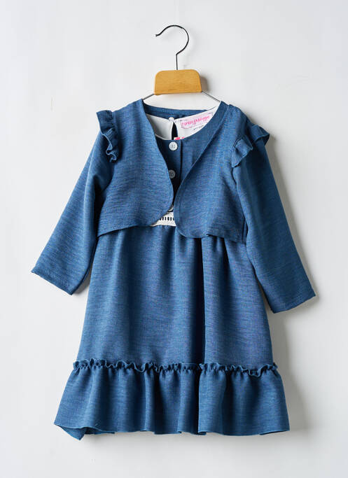 Set rochie albastru P'TIT MÔME fată