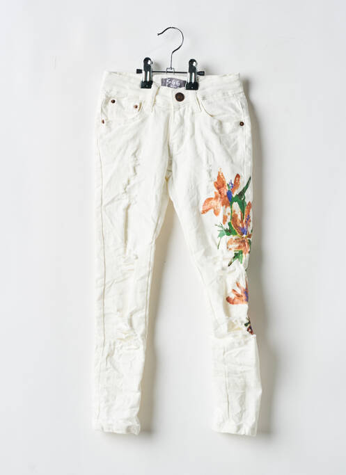 Blugi cu croială slim bej G66 fată