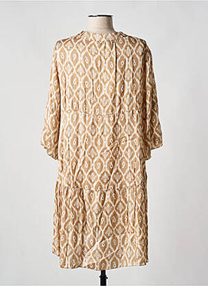 Rochie scurtă mâneci 3/4 mâneci 3/4 bej SENES femeie