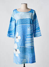 Rochie scurtă mâneci 3/4 mâneci 3/4 albastru LULU.H femeie