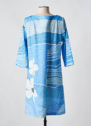 Rochie scurtă mâneci 3/4 mâneci 3/4 albastru LULU.H femeie