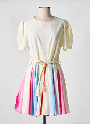 Rochie scurtă galben GOLDEN LIVE femeie