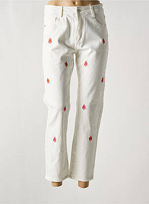 Blugi cu croială dreaptă alb SARAH JOHN femeie