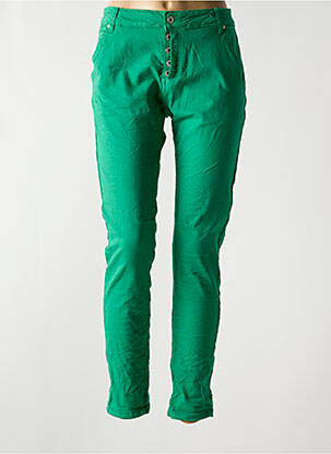 Blugi cu croială slim verde PLACE DU JOUR femeie