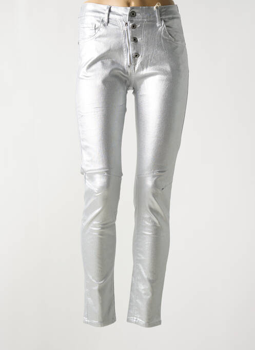Pantalon slim argintiu MELLY & CO femeie