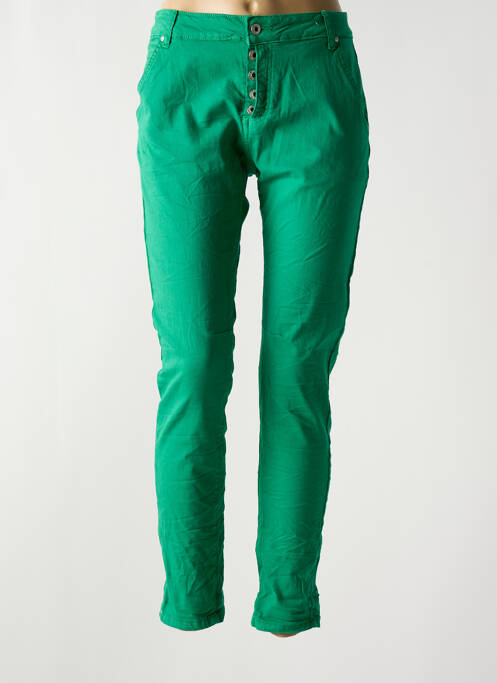 Blugi cu croială slim verde PLACE DU JOUR femeie