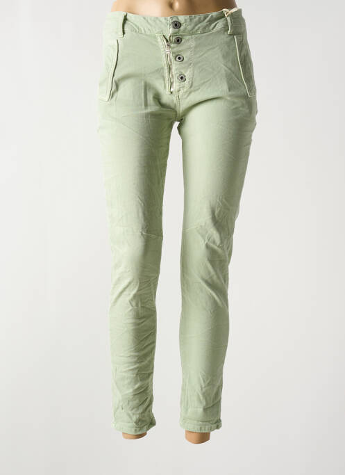 Blugi cu croială slim verde MELLY & CO femeie