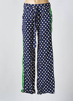 Pantalon drept talie elastică mărime normală albastru AMELIE & AMELIE femeie