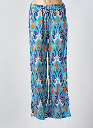 Pantalon drept talie elastică mărime normală albastru MORE & MORE femme