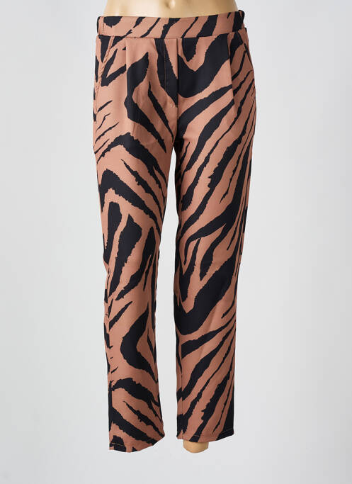 Pantalon drept talie elastică mărime normală maro ZABAIONE femme