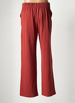 Pantalon larg țesătură crep mărime normală portocalie VERO MODA femeie