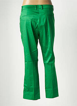 Pantalon chino țesătură poplin mărime normală verde MORE & MORE femeie