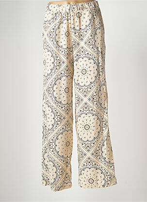 Pantalon larg bej VERO MODA femeie