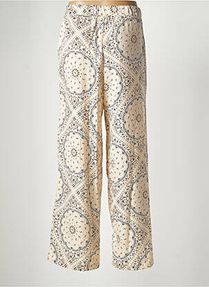 Pantalon larg țesătură crep talie înaltă bej VERO MODA femeie