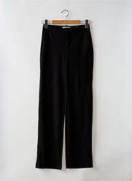 Pantalon drept închidere cu fermoar sub clapetă cu nasturi negru ONLY femeie