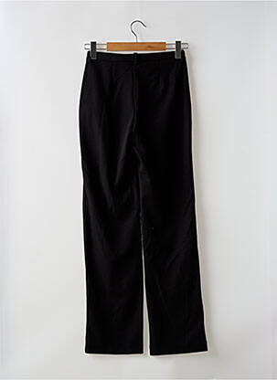Pantalon drept închidere cu fermoar sub clapetă cu nasturi negru ONLY femeie