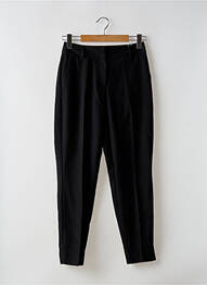 Pantalon drept închidere cu fermoar sub clapetă cu cârlig negru ONLY femeie