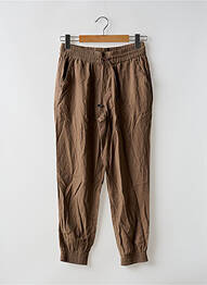 Pantalon drept talie elastică bej ONLY femeie
