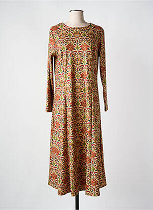 Rochie lungă mâneci lungi mâneci lungi maro MD'M femeie