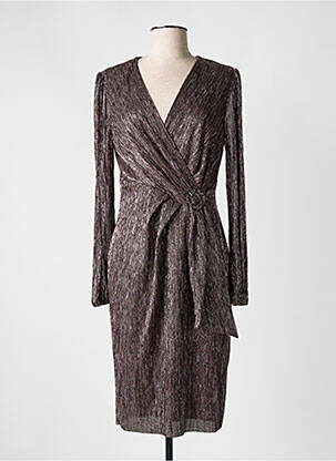Rochie midi mâneci lungi mâneci lungi maro JOSEPH RIBKOFF femeie