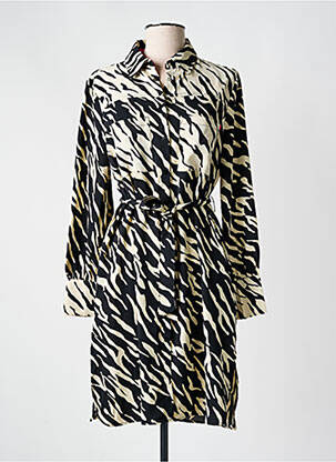 Rochie midi imprimeu fantezie mâneci lungi negru LOLA CASADEMUNT femeie