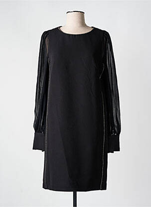 Rochie midi mâneci lungi mâneci lungi negru LESLIE femeie