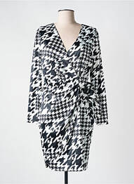 Rochie scurtă închidere cu fermoar la spate mâneci lungi negru LESLIE femme