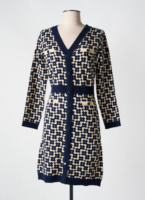 Rochie midi albastru LEO & UGO femeie