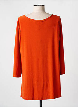 Top guler rotund mâneci lungi portocalie JOSEPH RIBKOFF femeie