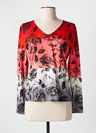 Tricou mâneci lungi mâneci lungi roșu FUEGO WOMAN femme
