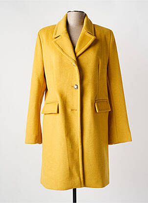 Palton lung galben LESLIE femeie