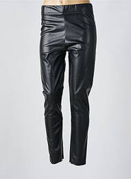 Pantalon drept talie elastică negru LESLIE femme