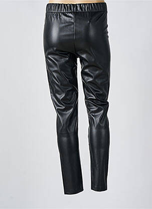 Pantalon drept talie elastică negru LESLIE femeie