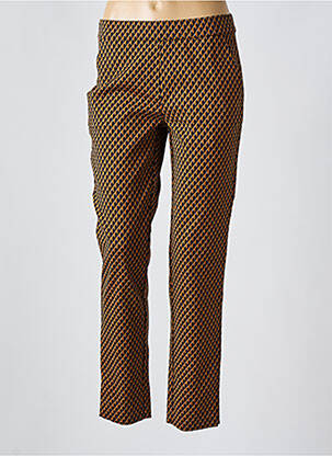 Pantalon drept talie elastică maro TONI femeie
