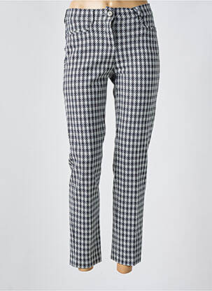 Pantalon 7/8 închidere cu fermoar sub clapetă cu nasturi gri TONI femeie