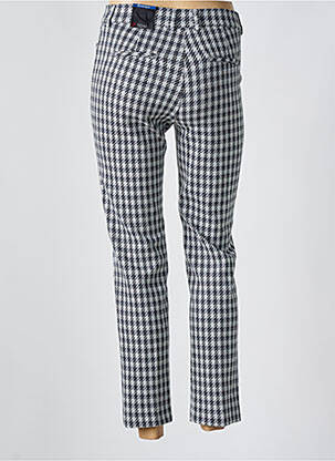 Pantalon 7/8 închidere cu fermoar sub clapetă cu nasturi gri TONI femeie