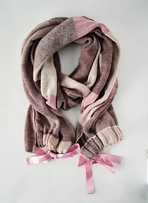 Eșarfă roz TRICOT CHIC femeie