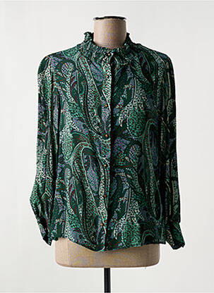 Cămașă țesătură crep mâneci lungi verde GERARD DAREL femeie
