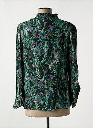 Cămașă țesătură crep mâneci lungi verde GERARD DAREL femeie