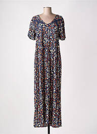 Rochie lungă mâneci scurte mâneci scurte albastru ATELIER JAD femme