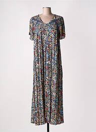 Rochie lungă mâneci scurte mâneci scurte albastru ATELIER JAD femeie