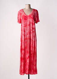 Rochie lungă mâneci scurte mâneci scurte roz ATELIER JAD femeie