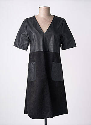 Rochie midi mâneci scurte mâneci scurte negru LA FEE MARABOUTEE femeie