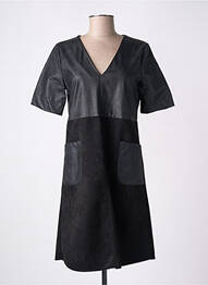 Rochie midi mâneci scurte mâneci scurte negru LA FEE MARABOUTEE femeie