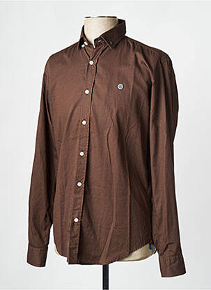 Cămașă cu mâneci lungi maro BLUE bărbat