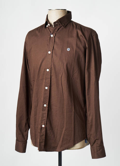 Cămașă cu mâneci lungi maro BLUE bărbat